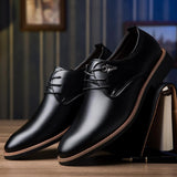 Men's Leather Shoes Inner Height - WOMONA.COM