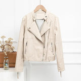 Women's leather short jacket - WOMONA.COM