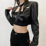 Street Leather Jacket - WOMONA.COM