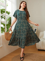 Summer Plus Size Women Floral Printed Dresses - WOMONA.COM