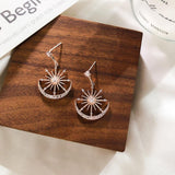 Sun and Moon Crystal Earrings - WOMONA.COM