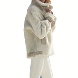 Plush Warm Jacket Women - WOMONA.COM