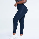 Elastic Solid Color Legging Ankle-Length Pants - WOMONA.COM