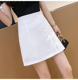 Waist Pleated Short Skirt - WOMONA.COM