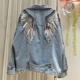 Denim Jacket Personality Versatile Casual - WOMONA.COM