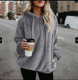 long-sleeved hooded sweater - WOMONA.COM