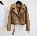 Leather Jacket Spring And Autumn - WOMONA.COM