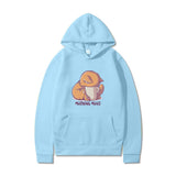 Printed Hooded Plus Fleece Sweater - WOMONA.COM