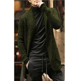 Long sleeve cardigan trench coat For Men - WOMONA.COM