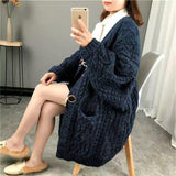 Thick Cardigan Sweater Coat - WOMONA.COM
