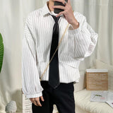 Send tie striped men casual shirt - WOMONA.COM