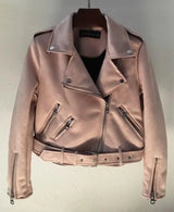 Suede Zipper Jacket - WOMONA.COM