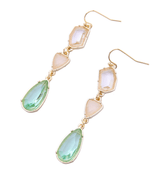 gemstone crystal drop ladies earrings - WOMONA.COM
