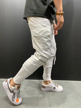 Stitching Elastic Men's Sweatpants - WOMONA.COM