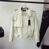 Spring new leather jacket - WOMONA.COM
