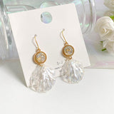 Acrylic shell earrings - WOMONA.COM