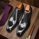 Men's Business Formal Three-joint Oxford Shoes - WOMONA.COM