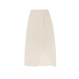 Satin Slit Irregular Skirt - WOMONA.COM