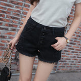 Tassel Cutoff Denim Shorts - WOMONA.COM