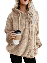 long-sleeved hooded sweater - WOMONA.COM