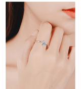 r Blue Mermaid Tail Cuff Ring - WOMONA.COM