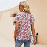 Short-sleeved Shirt Top - WOMONA.COM