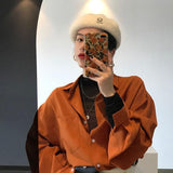 Lantern Sleeve Loose Casual Shirt - WOMONA.COM