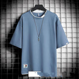 Hong Kong style loose T-shirt men - WOMONA.COM