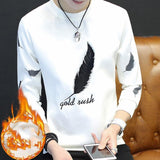 velvet thickening T-shirt men - WOMONA.COM