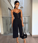 sexy halter straps jumpsuit - WOMONA.COM