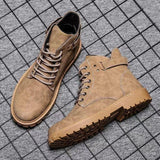 High-Top Increased Desert Boots - WOMONA.COM