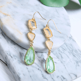 gemstone crystal drop ladies earrings - WOMONA.COM