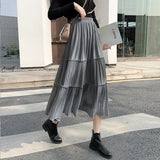 Small Elastic Pleated Skirt - WOMONA.COM