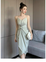 Slim Fit Fashion Slim Slip Dress - WOMONA.COM