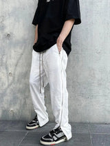 Straight Loose Fit Sweatpants - WOMONA.COM