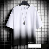 Hong Kong style loose T-shirt men - WOMONA.COM