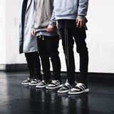 Slim drawstring zipper casual pants men - WOMONA.COM