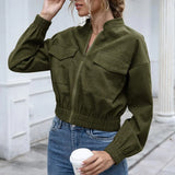 Casual leather jacket - WOMONA.COM