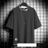 Hong Kong style loose T-shirt men - WOMONA.COM