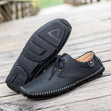 Business Casual Formal Wear British Leather Shoes Men - WOMONA.COM