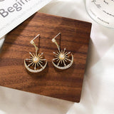 Sun and Moon Crystal Earrings - WOMONA.COM