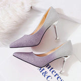 Gradient Sexy Pointed French Pumps - WOMONA.COM