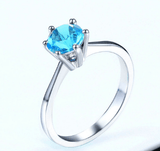 Rose gold and zircon ring - WOMONA.COM