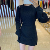 Twist pattern all-match dress - WOMONA.COM