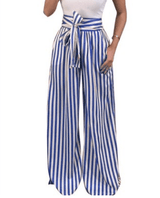 Striped loose pants - WOMONA.COM
