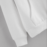 Printed hooded loose sweatshirt - WOMONA.COM