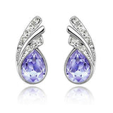 Crystal element earrings - WOMONA.COM