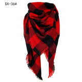 Cashmere-like Colorful Plaid Square Scarf - WOMONA.COM