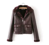 fur one leather jacket - WOMONA.COM