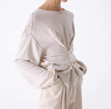 button-down waist sweater - WOMONA.COM